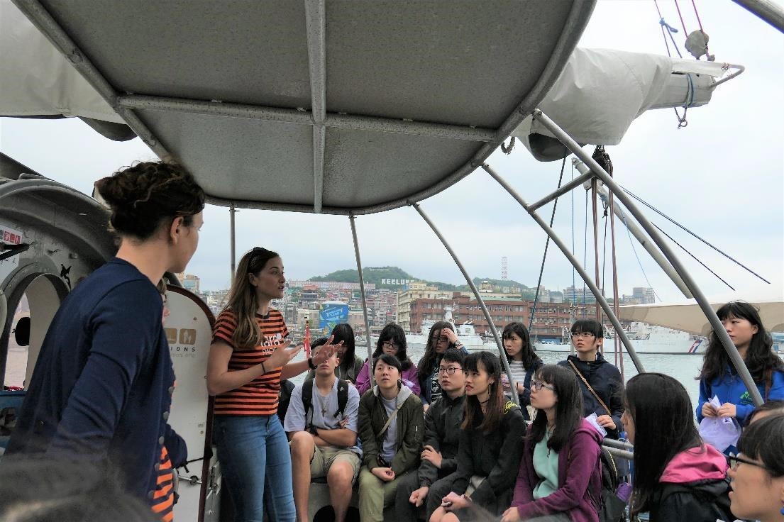 Crew leading students to visit TARA