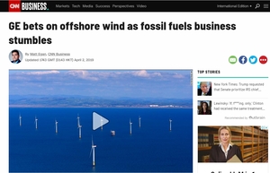 GE bets on offshore wind as fossil fuels business stumbles