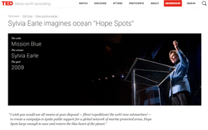 Sylvia Earle imagines ocean "Hope Spots"