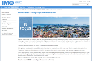 Sulphur 2020–cutting sulphur oxide emissions