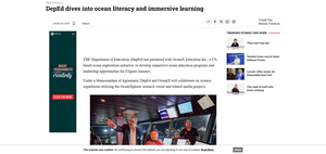 DepEd dives into ocean literacy and immersive learning〔Philippines〕